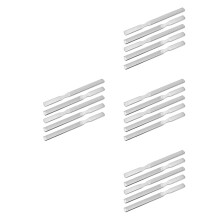 20Pièces À Ongles Acier Inoxydable Quatre Faces Argentée