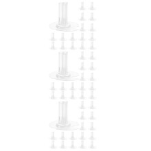 90Stk Selbstklebender Blumenständer Transparent Plastik Blumenhalter
