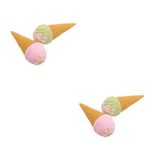 4Pièces Props Cônes Glace Plastiques Détails Réalistes Décoratifs