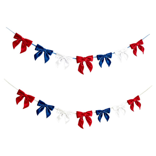 Happy velutinous Ribbon String Lights Embellishment Great-Blue 2