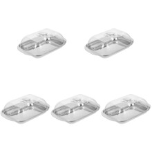 5Stk Butterdose Silber Mit Deckel, Ideal Für Butter Und