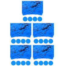 5Pièces Confettis Ronds Bleus Scintillants Pour Table Mariages