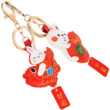 2Pièces - Style Cartoon En Cuir Et Métal Accessoire Sac