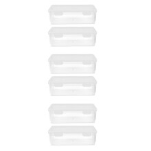 6Pièces Boîtes À Pain Transparente PP Boîte De Rangement Hermétique