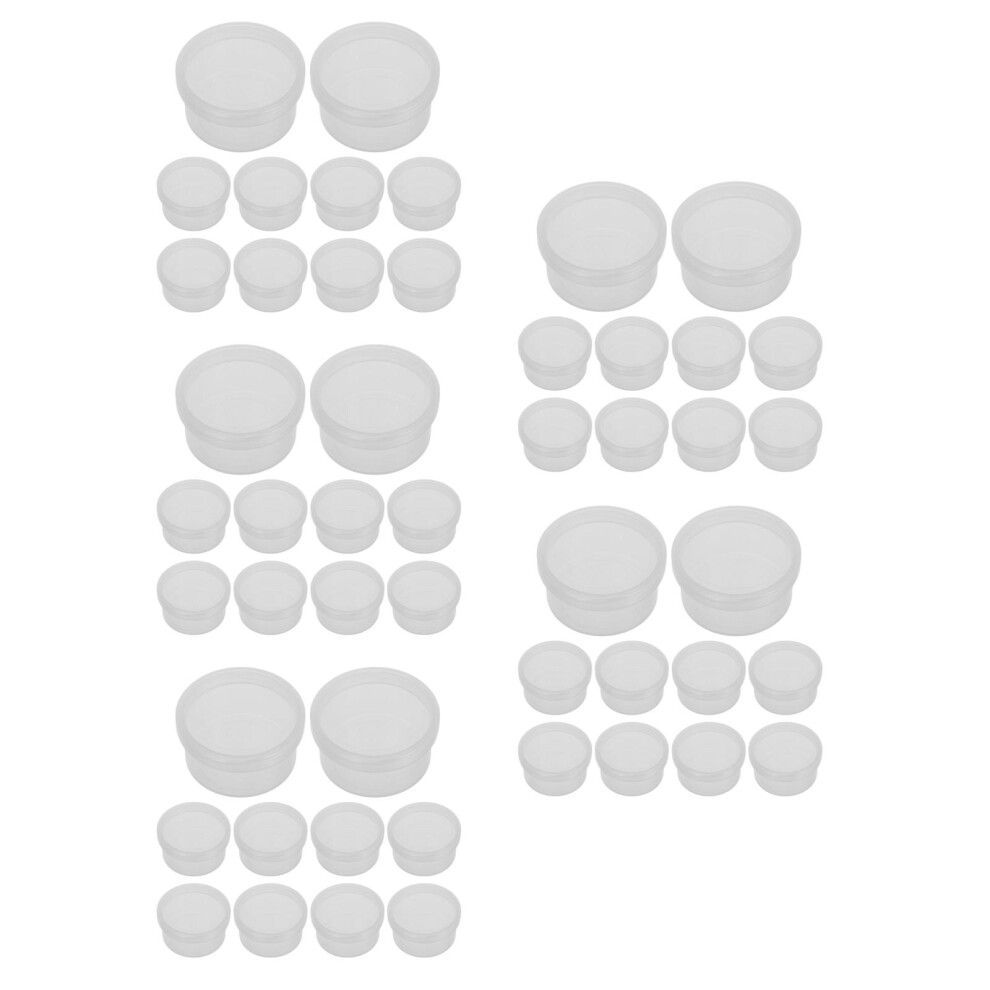 Villcase 50Pcs Transparent Plastic Storage Containers For Cosmetics And Jewelry