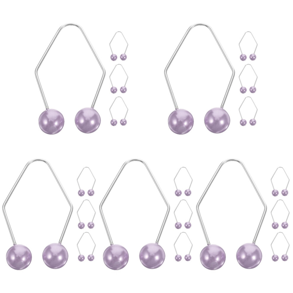 Villcase 10Pairs Cheek Dimple Trainers Metal Alloy Purple Facial Beauty Clips