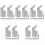 10Pcs 0 Gauge Wire Terminal Connector Silver Car Audio Reducer 1