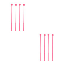 4Pairs Pink Plastic Xylophone Mallets Lightweight Drumsticks for Kids