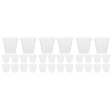 3Pcs Clear Round Orchid Planters with Breathable Design for Succulents