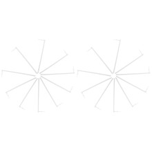 40Pcs Smooth Edge White Plastic DIY Windmill Rods for Garden Decor