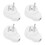 4Pcs White Male Electrical Plug 16A Pc Copper Repair Replacement Ends 1