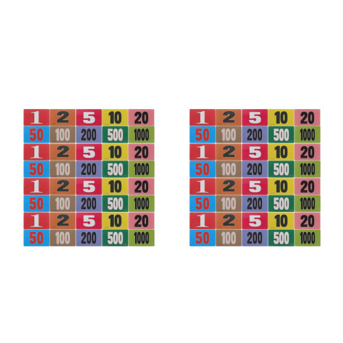 80Pcs PVC Plastic Poker Chips Score Chips for Card Games and Learning
