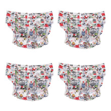4Pcs Breathable Reusable Adult Diapers Adjustable Polyester Home Use