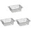 3Pcs Silver Stainless Steel Kitchen Dish Rack Expandable Drying Holder 1