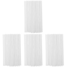 400Pcs White Paper Cotton Candy Sticks for Baking DIY Lollipop Treats