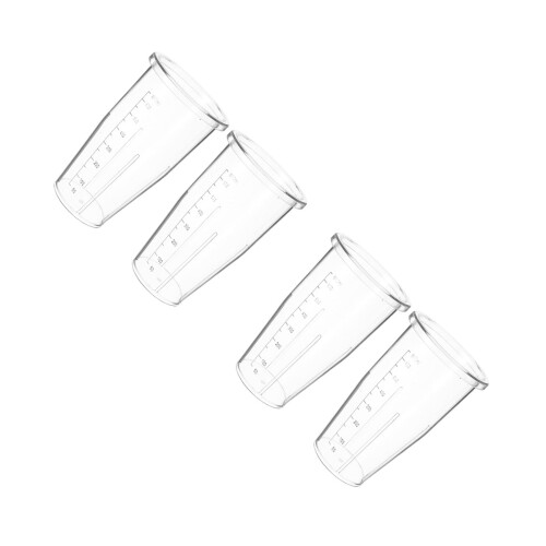 4Pcs Transparent Mixing Cups with Scale for Blender Replacement Use