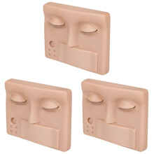 3Pcs Portable Chocolate Lash Practice Mannequin Head for Lash Artists