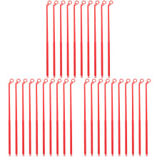 30Pcs Red Plastic Lantern Poles Sturdy Handles for DIY Lantern Making