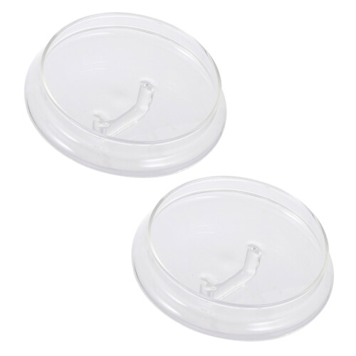 6Pcs Transparent Glass Jar Covers Easy-Fit Replacement Storage Lids