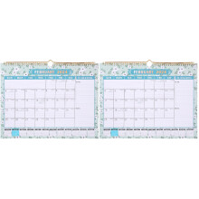 2Pcs Multi Color Monthly Wall Calendar 2024-2025 Sturdy Home Use