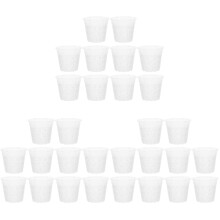 30Pcs White Plastic Decorative Flowerpots for Home Balcony Garden Use
