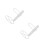 2Sets White Metal Wall Holder Single Rack for Kitchen Bar 1