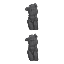 2Pcs Black Ceramic Vase Decorative Flower Holder for Interiors