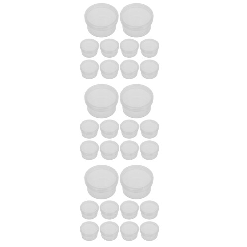 30Pcs Durable Transparent Plastic Storage Boxes Ideal for Cosmetics