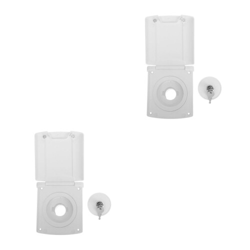 2Sets White Rv Water Inlet with Cap Durable ABS Material for Motorhome