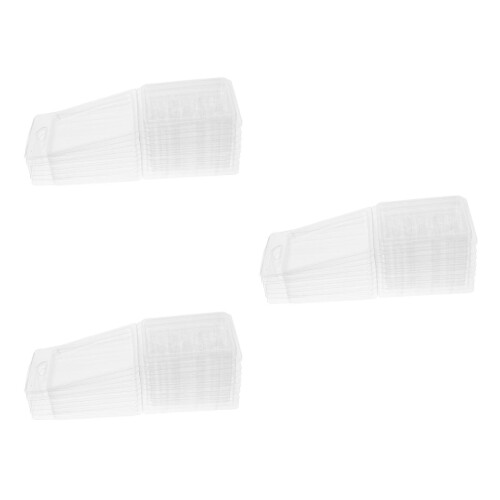 30Pcs Elegant Transparent Plastic Wax Melts Clamshell Star Mold Boxes