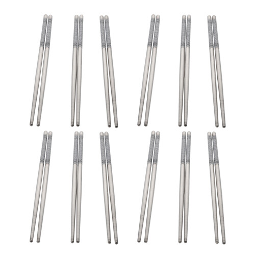 2 Pcs Metal Chopsticks Korean Practical Stainless Steel Tableware