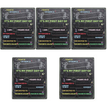 5Pcs Black Printed School Writing Boards Erasable Note Message Boards