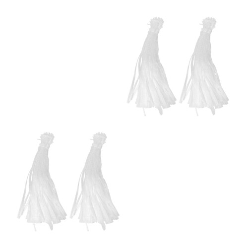200Pcs White Mesh Produce Bags Reusable Kitchen Vegetable Nets