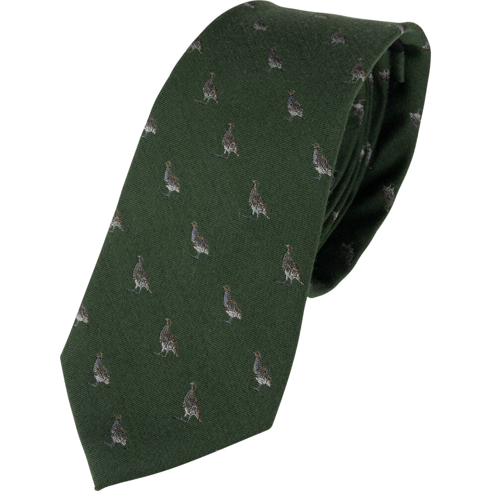 Jack Pyke Partridge Silk Tie Green