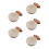5Pcs Small Ceramic Sauce Dishes with Handle Beige Condiment Bowls 1
