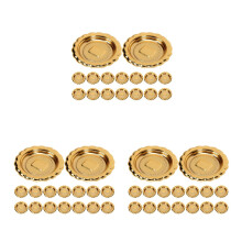 90Pcs Golden Round Cake Serving Boards Pet Mini Mousse Cake Stands