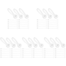 500Pcs White Plastic Clothing Price Tag Fasteners Hanging Tag Loops