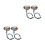 4Pcs Lightweight Metal Motorcycle Indicator Lights Retro Style Silver 1