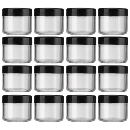 40Pcs Black Lotion Container Plastic Jars for Creams and Cosmetics