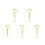5Pcs Golden ABS Handheld Magnifiers for Clear Reading and Craft Work 1