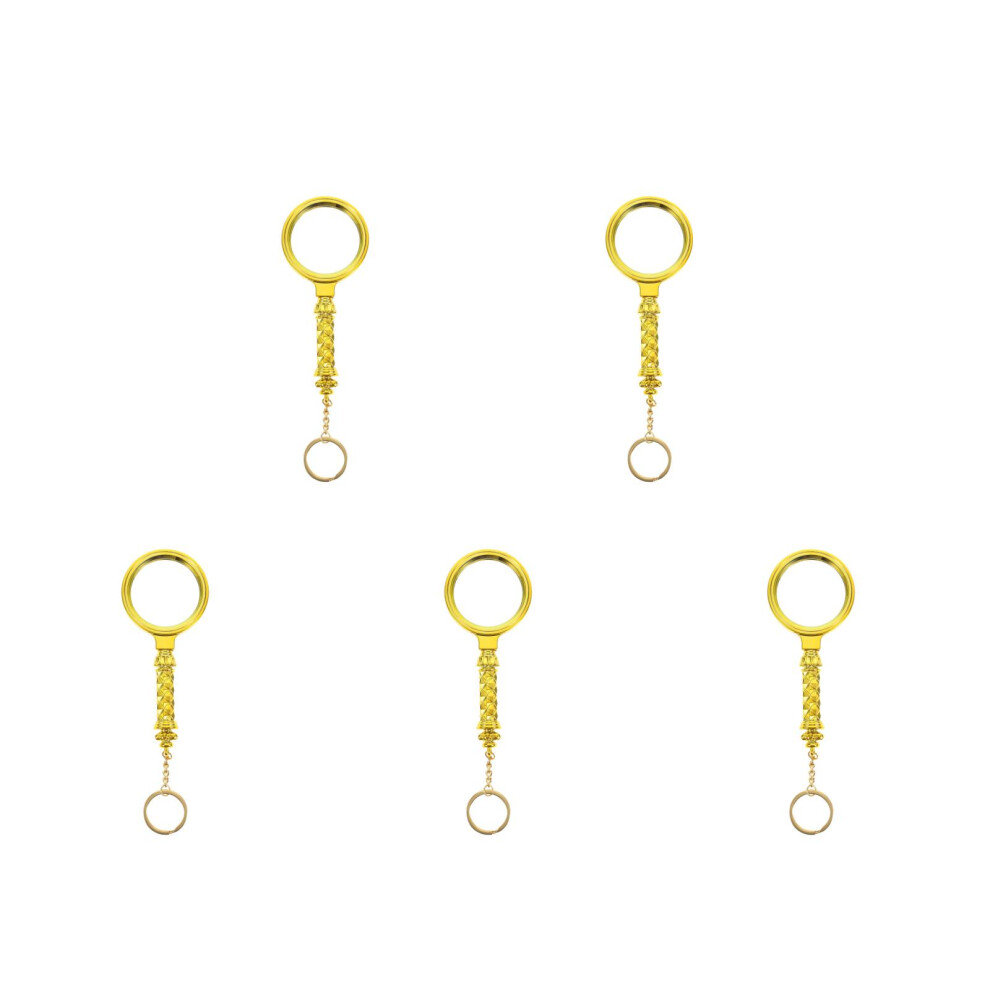 Ohphcall Golden 5Pcs Lightweight Handheld Magnifiers For Books And Jewelry Use