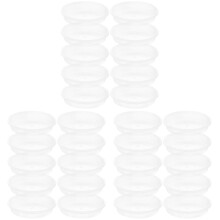 60Pcs Plant Pot Saucers Transparent PP Plastic Round Trays for Indoors