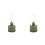 2Pcs Green Ceramic Antique Style Kerosene Lamp Decorative Home Light 1
