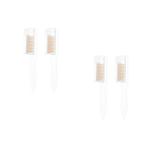 4Pcs Foldable Golden Makeup Eyebrow and Eyelash Combs Stainless Steel