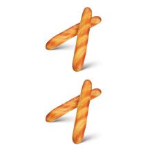 4Pcs Lifelike PU Bread Models Assorted Colors Fake Food for Home Decor