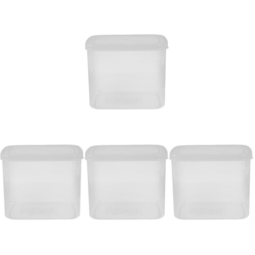 4Pcs Plastic Bread Container Airtight Bread Box for Home and Bakery