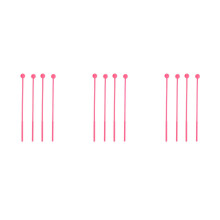 6Pairs Lightweight Pink Plastic Mallets for Early Childhood Music Play