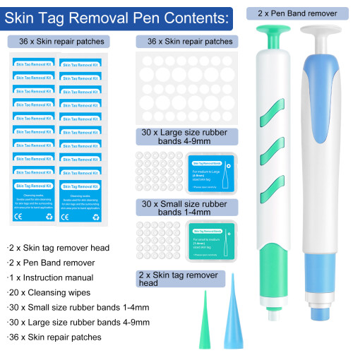 2 Pen Wart Removal Skin Tool Auto Skin Tag Removal Kit 2