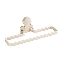 Porte-serviettes pliable avec support à ventouse,-Blanc crème