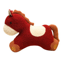 Coussin en peluche cheval pour la saison des fêtes, oreiller